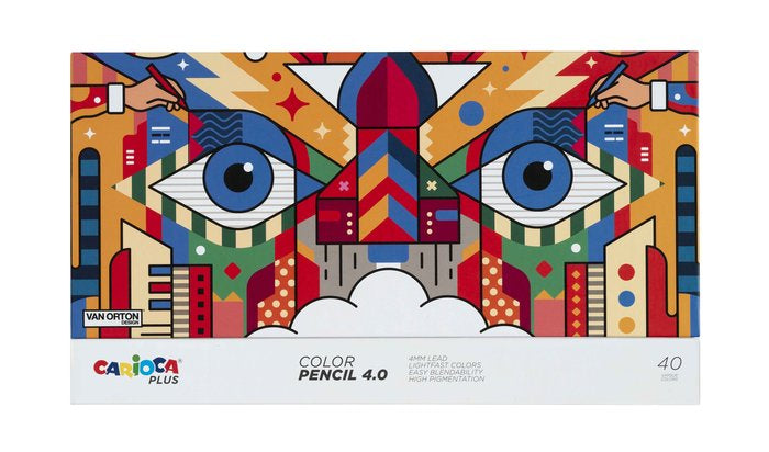 LAPIZ CARIOCA PLUS 4,0 40 COLORES SURTIDOS CAJA PREMIUM | 1 UNIDADES | (UNIVERSAL ESPAÑOLA S,A,) Imagen principal del producto