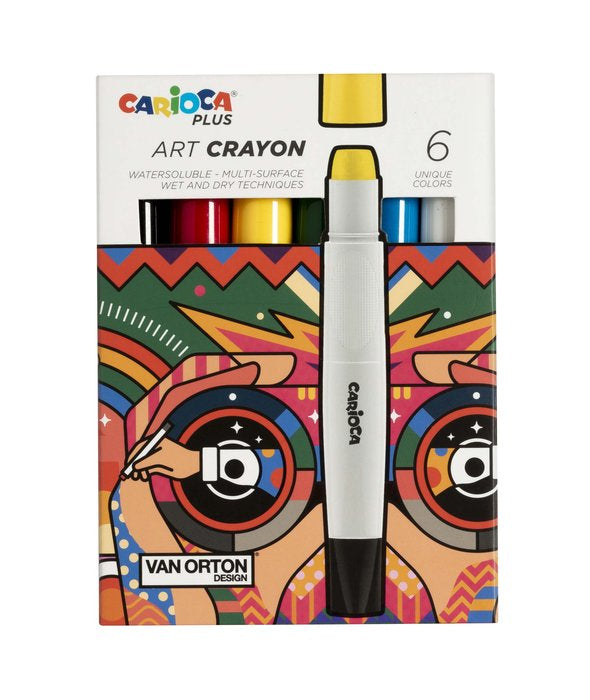 CERA CARIOCA PLUS ART CRAYON 6 COLORES SURTIDOS | 1 UNIDADES | (UNIVERSAL ESPAÑOLA S,A,)