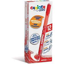 BOLIGRAFO BORRABLE CARIOCA OOPS ROJO | 12 UNIDADES | (UNIVERSAL ESPAÑOLA S,A,) Imagen principal del producto