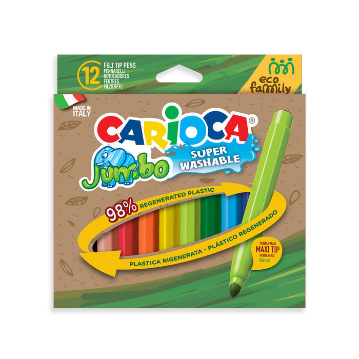 Rotulador Carioca Jumbo 12 Colores Surtido Universal Española Imagen principal del producto