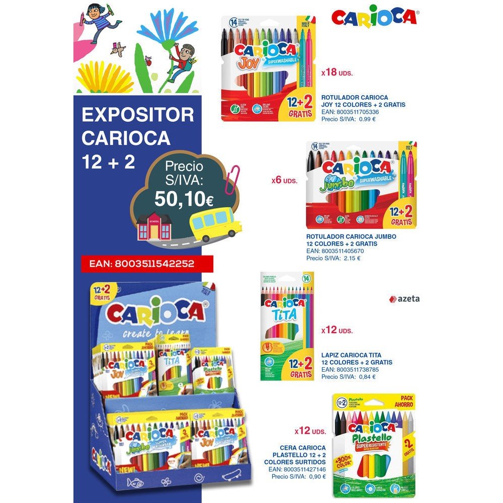 Expositor Carioca Vuelta al Cole 12 + 2 Universal Española Imagen principal del producto