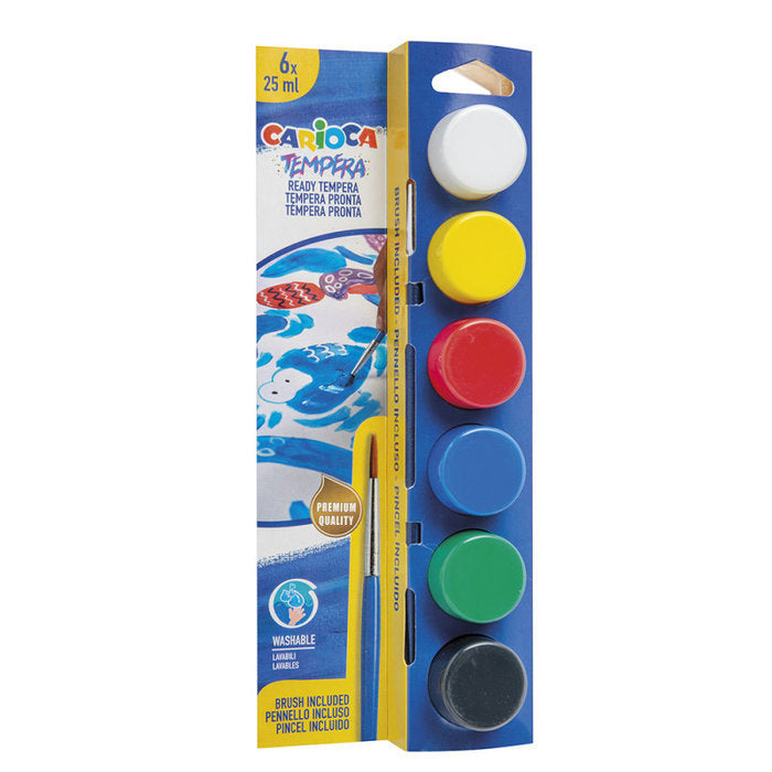 Tempera Carioca 25 ml blister 6 colores surtidos Universal Española