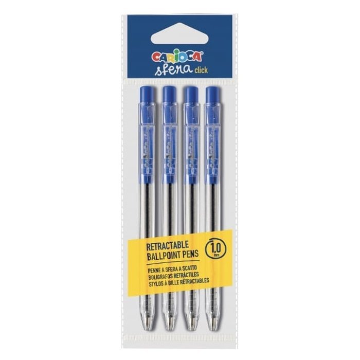 BOLIGRAFO CARIOCA SFERA BLISTER 4 UDS AZUL | 12 UNIDADES | (UNIVERSAL ESPAÑOLA S,A,) Imagen principal del producto