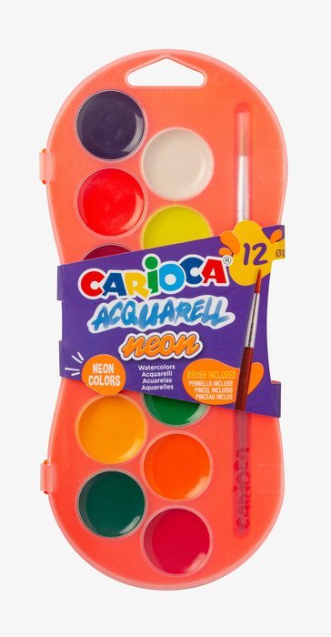 Acuarelas Carioca Neon 12 Colores Universal Española