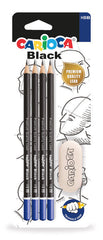 LAPIZ GRAFITO CARIOCA HB BLISTER 4 UDS + GOMA | 12 UNIDADES | (UNIVERSAL ESPAÑOLA S,A,)