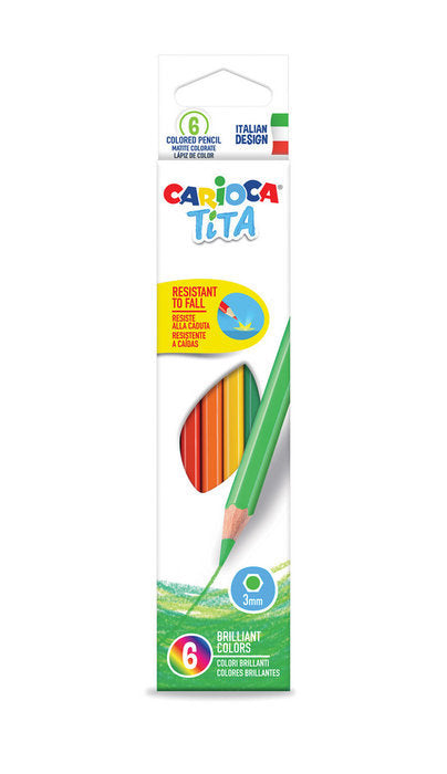 LAPIZ CARIOCA TITA 6 COLORES SURTIDOS | 24 UNIDADES | (UNIVERSAL ESPAÑOLA S,A,)