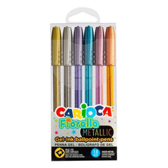 BOLIGRAFO CARIOCA FIORELLA BLISTER 6 COLORES METALLIC | 12 UNIDADES | (UNIVERSAL ESPAÑOLA S,A,)