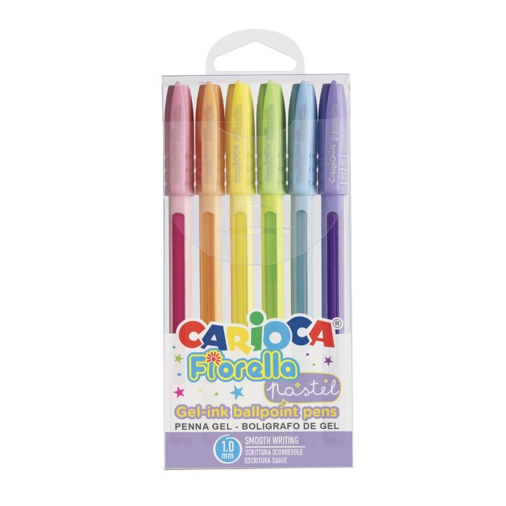 Boligrafo Carioca Fiorella 6 Colores Pastel Universal Española
