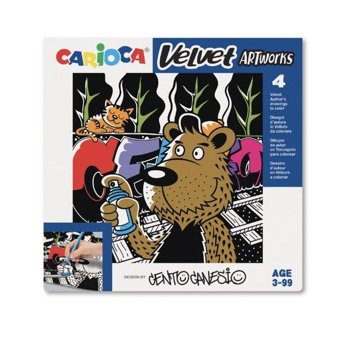 Lámina Dibujo Carioca Velvet Cento Graffiti 4 Unidades Universal Española Imagen principal del producto