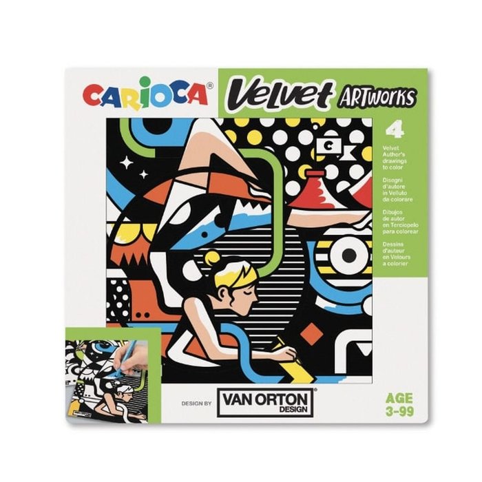 Lámina Colorear Carioca Velvet Van Orton Street 4 Unidades Marca Universal Española Imagen principal del producto