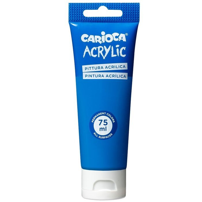 Tubo de pintura acrílica azul primario Universal Española 75 ml