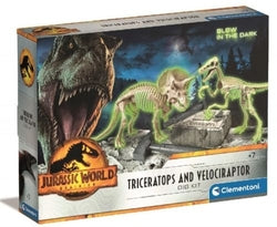 Juegos Velociraptor y Triceratops Jurassic World CLEMENTONI