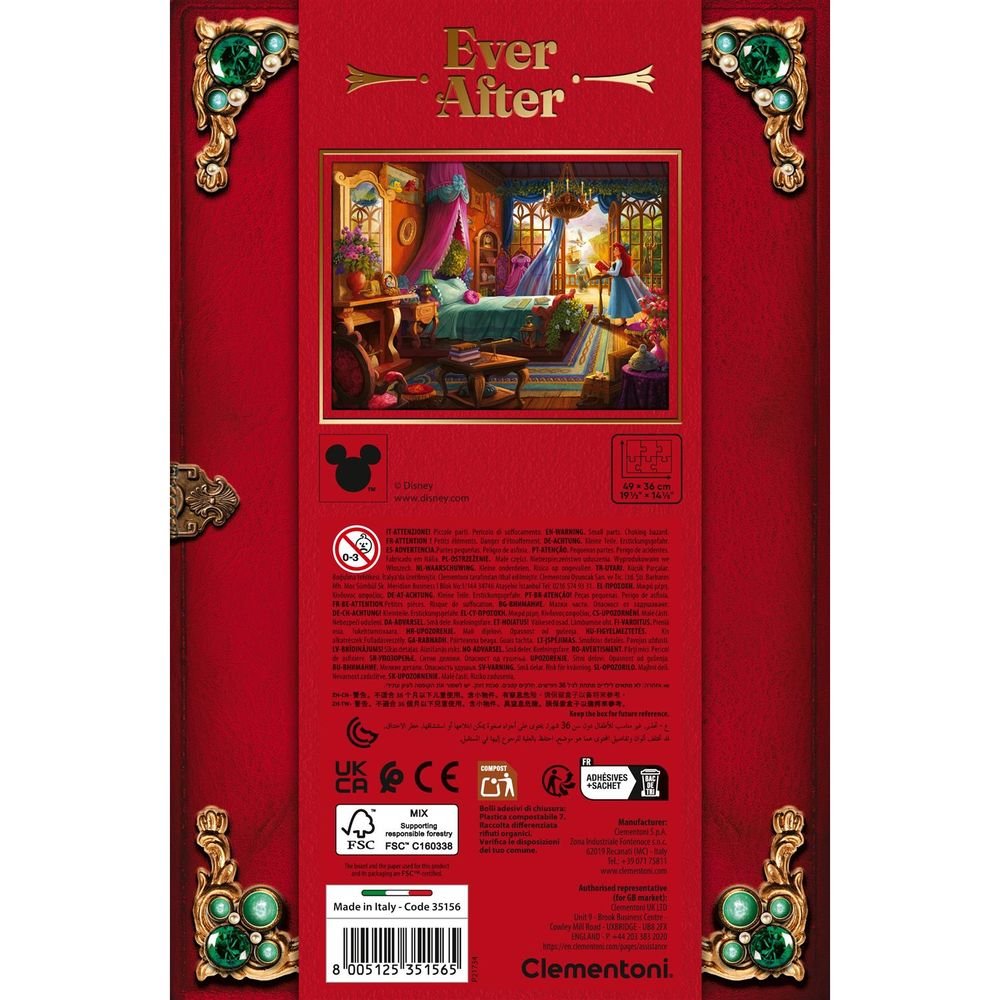 Puzle 500 piezas Princess Collection Ariel Clementoni