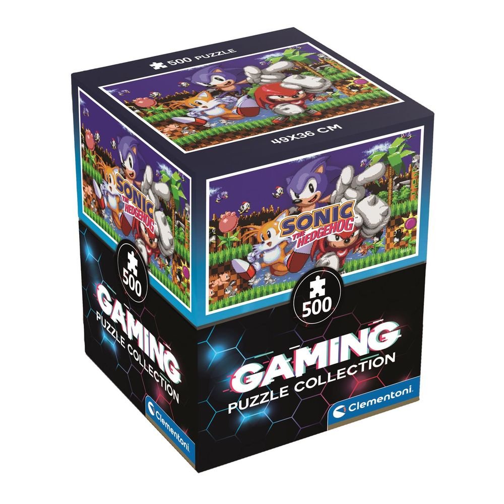 Puzle 500 Cubo Gaming Sonic 64 Bit Clementoni Puzzles Imagen principal del producto