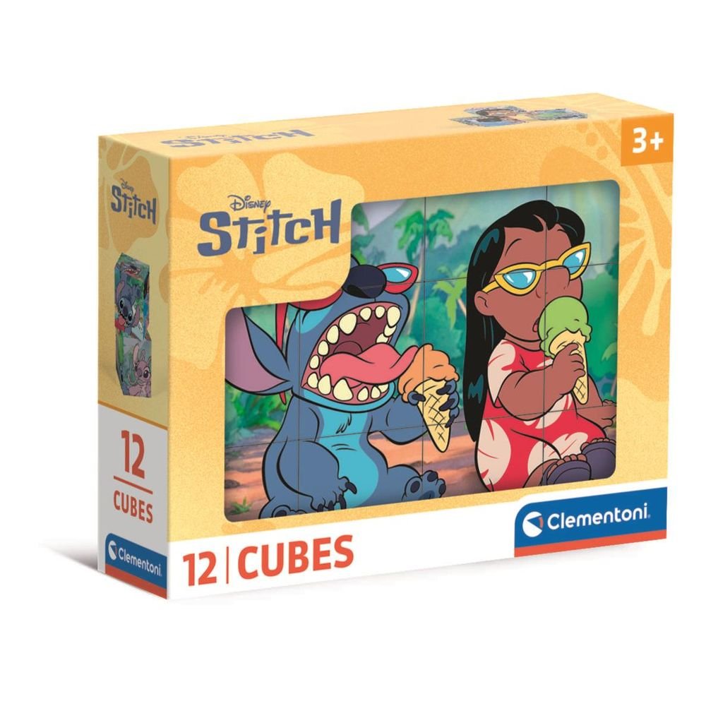 Puzle Cubos 12 Uds Stitch CLEMENTONI PUZZLES Imagen principal del producto