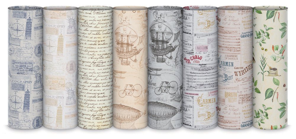 Expositor 50 Rollo Papel Regalo 100% Reciclado 70x200 Retro Sadoch