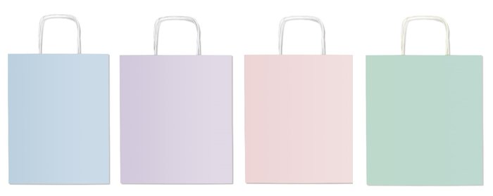 Bolsa Regalo Asa Retorcida Colores Pastel Surtidos 27x22x10 SADOCH Imagen principal del producto