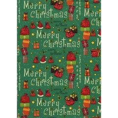BOBINA PAPEL REGALO 62CM MERRY CHRISTMAS VERDE | SADOCH | 1 UNIDAD | 8006715225686