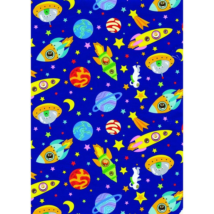 BOBINA PAPEL REGALO 31CM INFANTIL ESPACIO | SADOCH | 1 UNIDAD | 8006715271225 Imagen principal del producto
