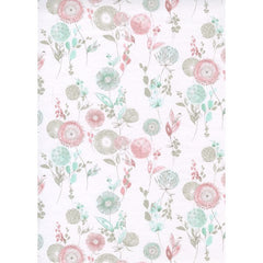 BOBINA PAPEL REGALO ANCHO 62CM FLORES FONDO BLANCO | SADOCH | 1 UNIDAD | 8006715271997