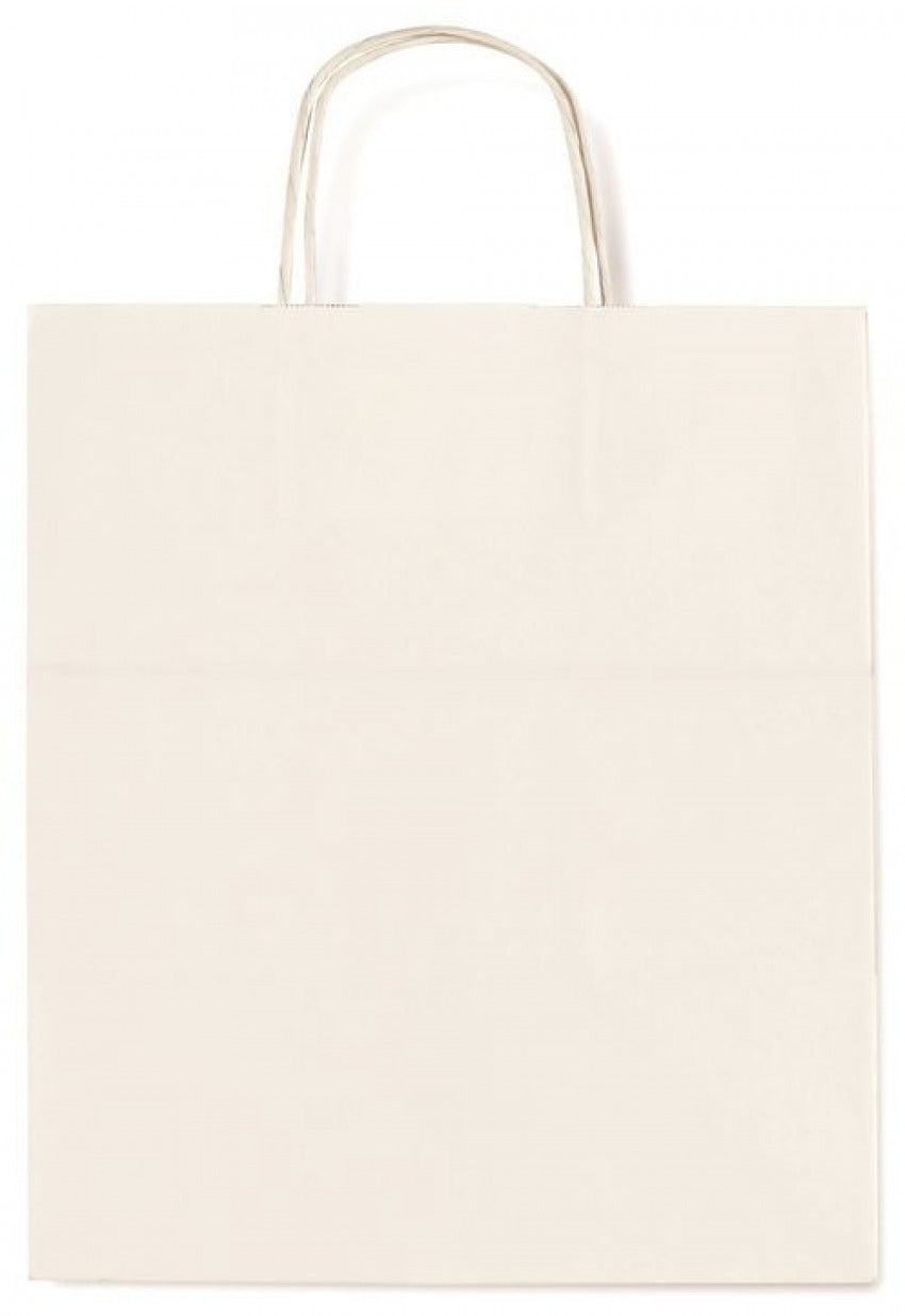Paq/25 Bolsas Kraft Allegra Color Blanco 26x12x36cm Imagen principal del producto