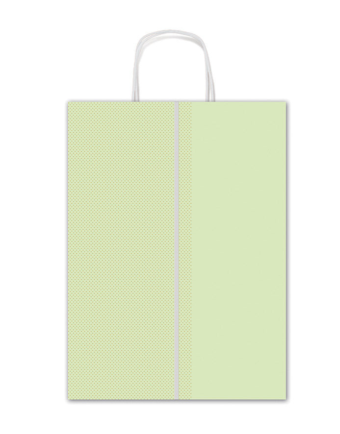 BOLSA REGALO LUNARES VERDE Y KRAFT 16X21X8CM | SADOCH | 1 UNIDAD | 8006715293265 Imagen principal del producto