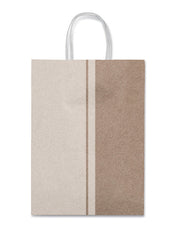 BOLSA REGALO LUNARES BLANCOS Y KRAFT 16X21X8CM | SADOCH | ENVASE 25 UDS. UNIDAD | 8006715293296