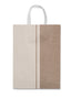 BOLSA REGALO ASA RETORCIDA LUNARES BLANCOS KRAFT 26X36X12CM | SADOCH | 1 UNIDAD | 8006715293425