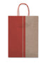 BOLSA REGALO LUNARES ROJO Y KRAFT 16X21X8CM | SADOCH | 1 UNIDAD | 8006715293456