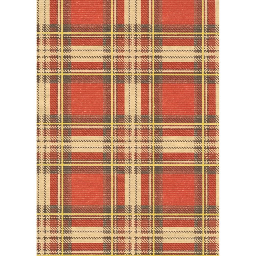 BOBINA PAPEL REGALO 31CM TARTAN ROJO | SADOCH | 1 UNIDAD | 8006715332292
