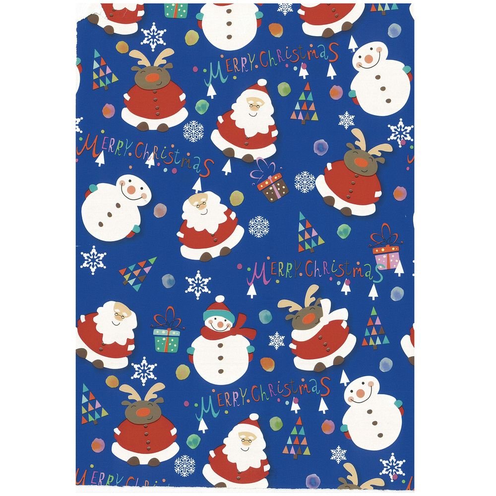 BOBINA PAPEL REGALO 62CM PAPA NOEL CON RENOS Y MUÑECOS GORDI | SADOCH | 1 UNIDAD | 8006715332353