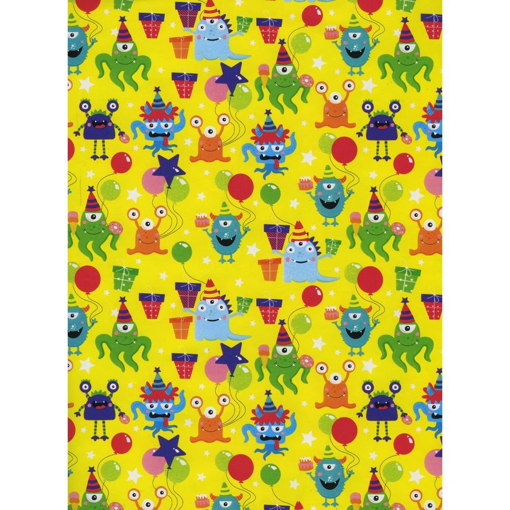 Bobina papel regalo 31 cm infantil monstruitos Sadoch