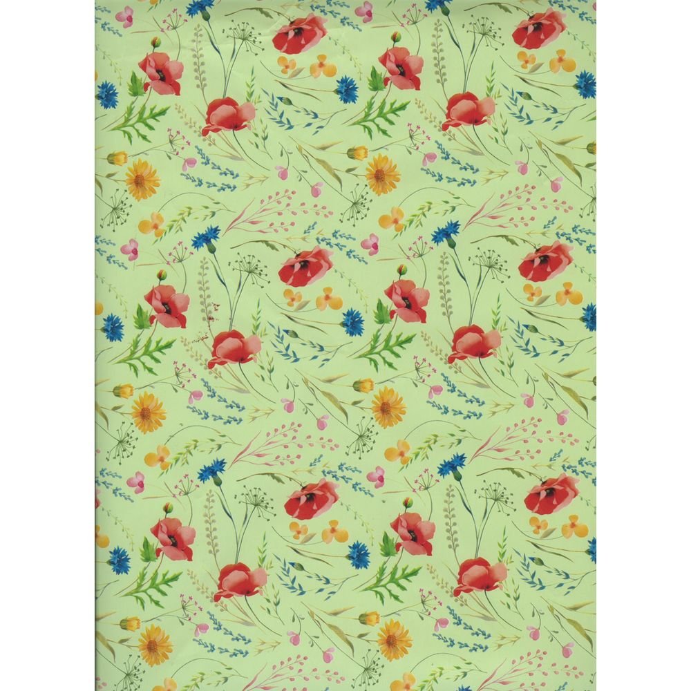 Bobina papel regalo 62 cm amapolas Sadoch