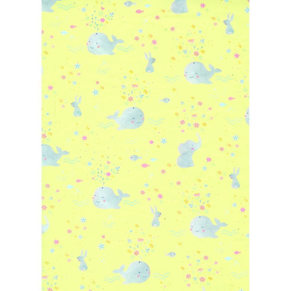 Bobina papel regalo 62 cm infantil ballena Sadoch