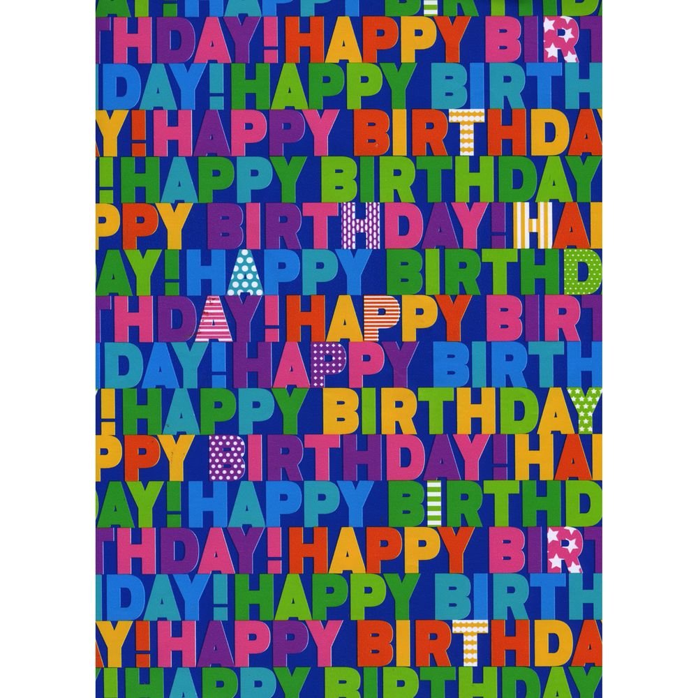 Bobina papel regalo 31 cm Feliz Cumpleaños Sadoch