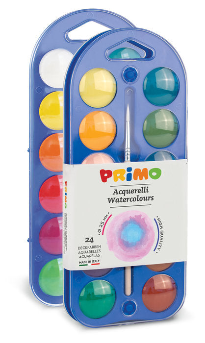 ACUARELA PRIMO24 COLORES 25 MM + 1 PINCEL | 1 UNIDADES | (PRIMO) Imagen principal del producto