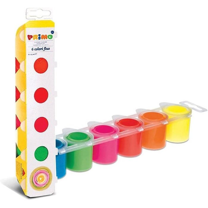TEMPERA PRIMO 25 ML 6 COLORES FLUOR | 1 UNIDADES | (PRIMO) Imagen principal del producto