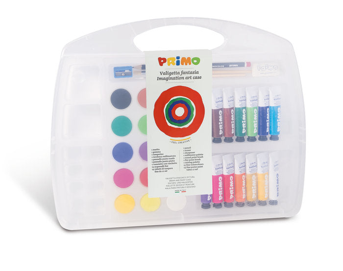 MALETIN 14 TUBOS TEMPERA+15 COLORES ACUARELAS CON ACCESORIOS | 1 UNIDADES | (PRIMO) Imagen principal del producto