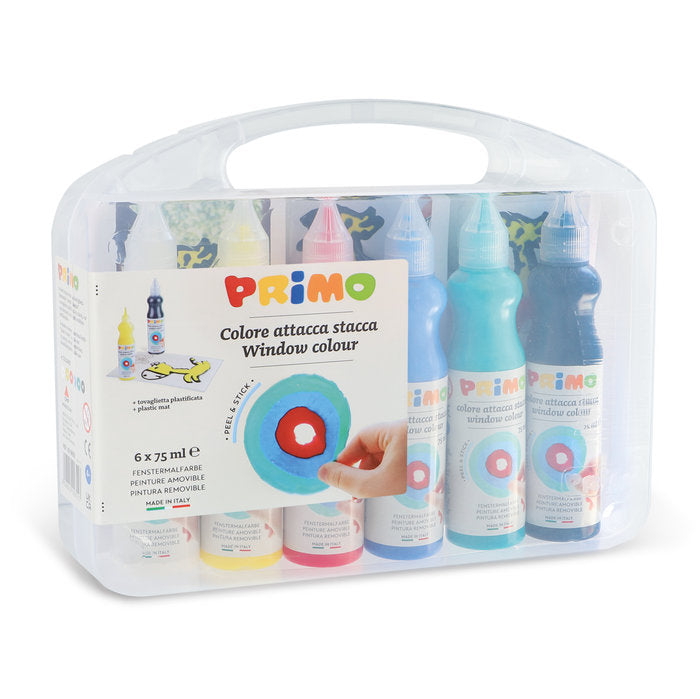 MALETIN PINTURA PARA VIDRIO 75 ML 6 COLORES SURTIDOS | 1 UNIDADES | (PRIMO) Imagen principal del producto
