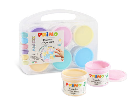 Pintura de dedos Primo 100 g 6 colores pastel