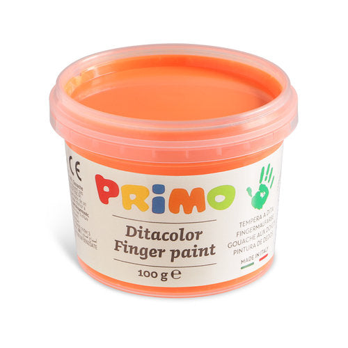 Pintura de dedos 100 g 6 colores fluorescentes Primo