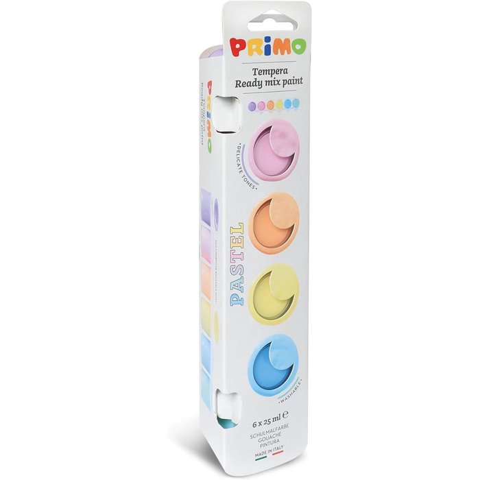 TEMPERA PRIMO 25 ML 6 COLORES PASTEL | 1 UNIDADES | (PRIMO) Imagen principal del producto