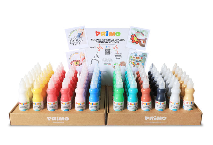 EXPOSITOR 72 PINTURA PARA VIDRIO 75 ML COLORES SURTIDOS | 1 UNIDADES | (PRIMO) Imagen principal del producto