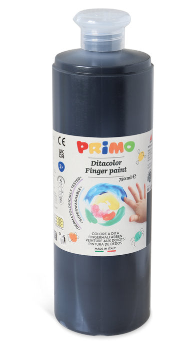 Pintura Dedos Primo 750 ml Negro PRIMO