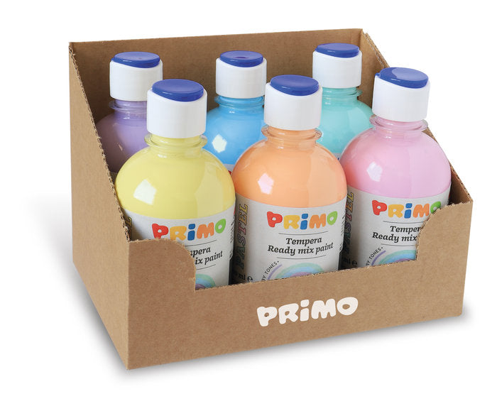 TEMPERA PRIMO 300ML 6 COLORES PASTEL | 1 UNIDADES | (PRIMO)