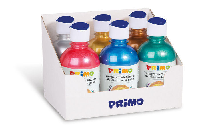 TEMPERA PRIMO 300ML 6 COLORES METALIZADOS | 1 UNIDADES | (PRIMO) Imagen principal del producto
