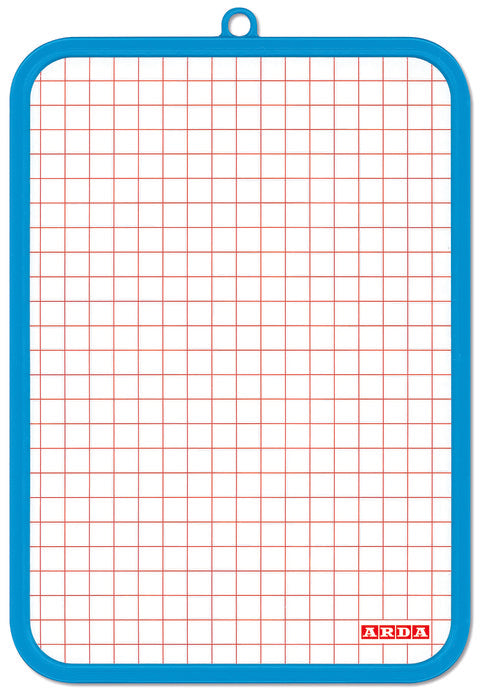 PIZARRA BLANCA BASIC 19X26 CM DOBLE CARA LISA Y CUADROS | 1 UNIDADES | (ARDA)