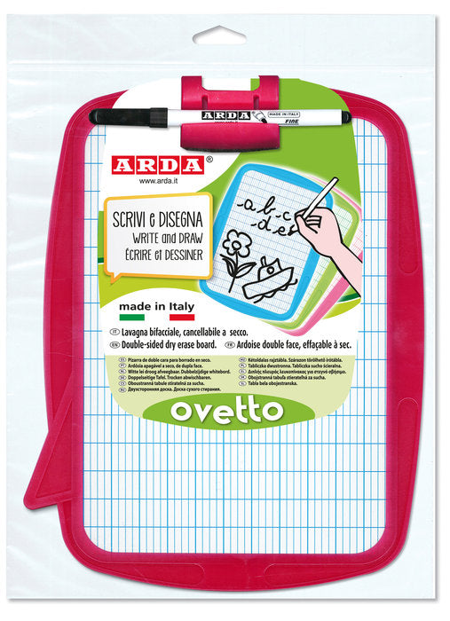 PIZARRA BLANCA OVETTO 22X30 CM DOBLE CARA | 1 UNIDADES | (ARDA)