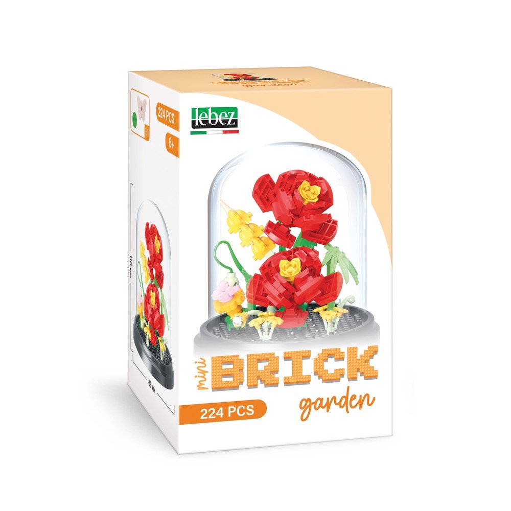 Bloques construcción flores Pryse, 12 unidades (228 piezas)