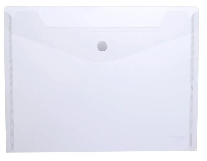 SOBRE BOTON A4 TRANSPARENTE 333X235 MM | 12 UNIDADES | (ARDA)
